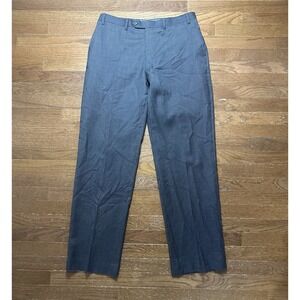 Lauren Ralph Lauren Mens Pants 35R Wool Flat Front Houndstooth Straight Classic